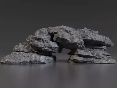 Cliff Rock 001 Low-poly 3D model