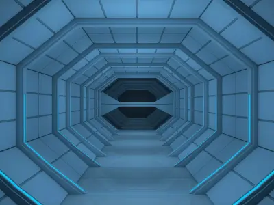 Sci Fi corridor 3D model 47