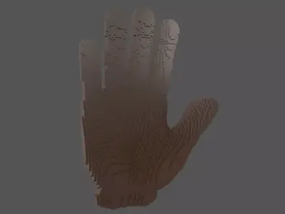 Voxel Style Hand v1 005 3D model