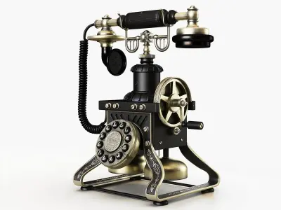 Eiffel Tower 1892 reproduction phone Low-poly 3D model