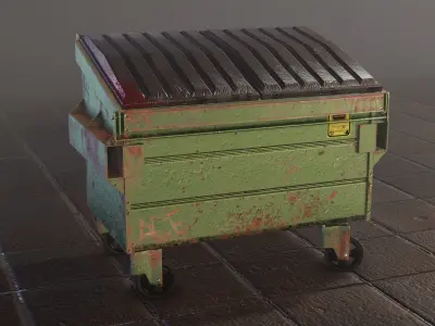 Aged Dumpster 3D model Free 3D model
