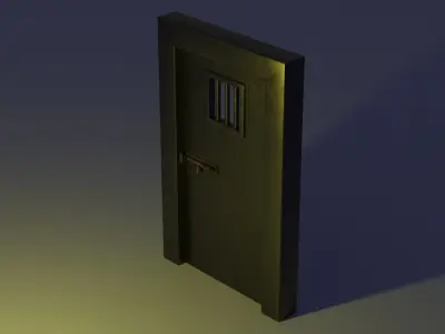 Door Prison Cell Gate  Low-poly PBR Low-poly 3D model