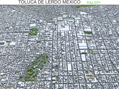 Toluca de Lerdo Mexico 35km AI Low-poly 3D model