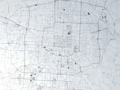 Xian Road Network and Streets 3D model