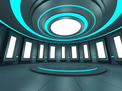 Sci Fi room 3D model 39