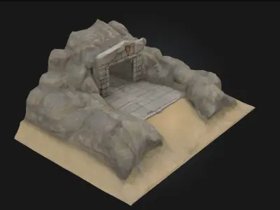 Ancient Tomb Entrance  Threshold to the Forgotten Dead 3D model