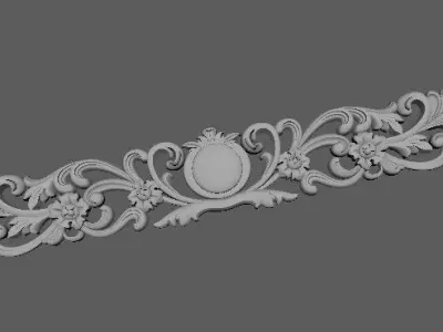 dekor ornate border die 3D model