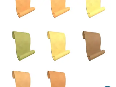 Scroll V1 Pack 01 Low-poly 3D model