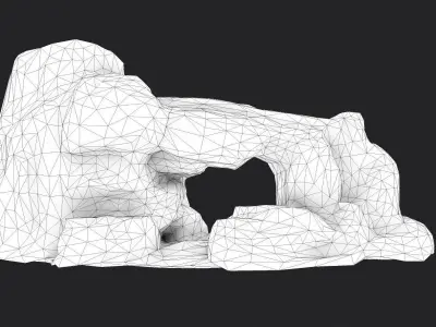 Cliff Rock 009 Low-poly 3D model