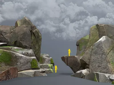 Rock Set Low-poly 3D model 45