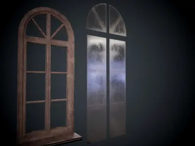 Window lowpoly Game  model  Low-poly 3D model