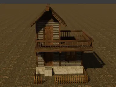 Medieval house seven 9 Low-poly 3D model