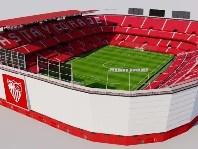 Ramon Sanchez Pizjuan Stadium - Sevilla FC  Low-poly 3D model
