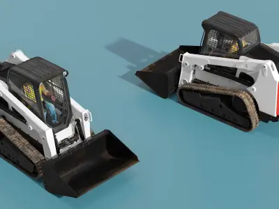  Skid Steer Loader with Operator Rigged 