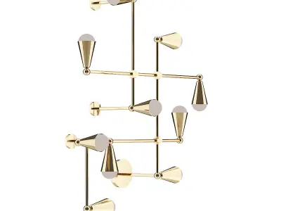Golden Wall Lamp 3D model purchase