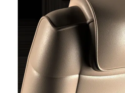 Leather Executive Office Chair 3D model 3D model