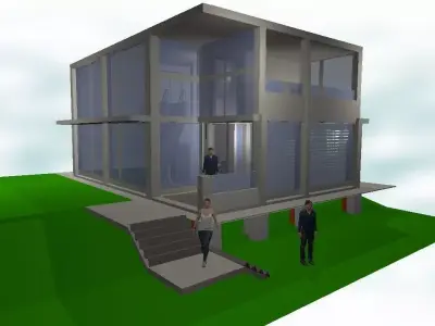 Human Scale Architecture Low-poly 3D model