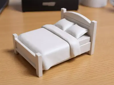 Low-Poly Bed 3D Printable 3D print model