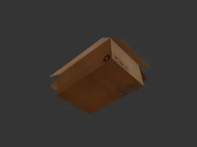 Cardboard Box PBR Free low-poly 3D model