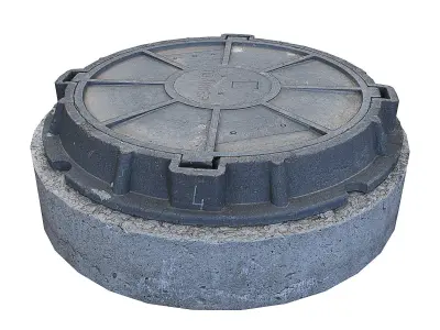 Ultra realistic Sewer well Pbr Low-poly 3D model