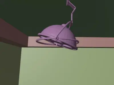 Surgery lights low poly Free 3D model