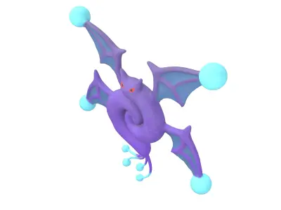 Abstract Elf Bat Character v1 001 Low-poly 3D model