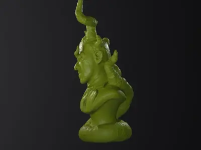 H P Lovecraft Eldritch bust for 3D printing  3D print model