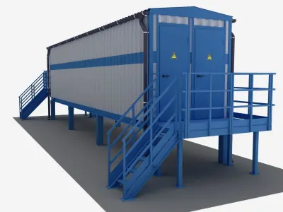 Transformer electrical substation Switchboard 3D model