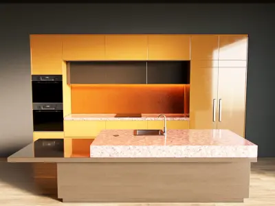 97-Kitchen1 glossy 9 3D model
