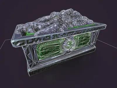 Ancient sarcophagus Low-poly 3D model
