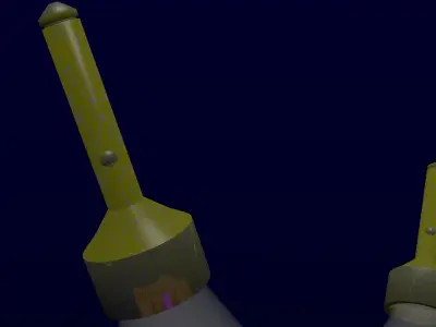 Flashlight elephant on wooden platform Free 3D model