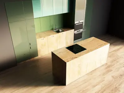 117-Kitchen9 glossy 10 3D model