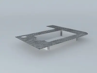 Terrace pool Free 3D model