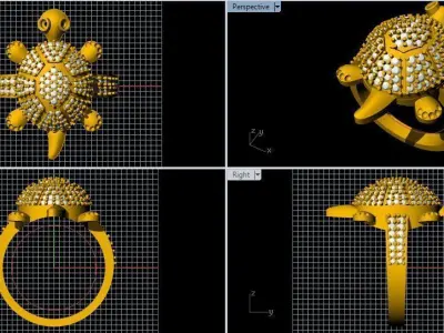 tortoise ring 3dm file 3D print model