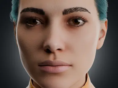 Realistic Sci-Fi Fully Rigged Girl Low-poly 3D model