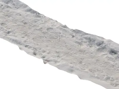 Snow 14 footprints PBR Low-poly 3D model