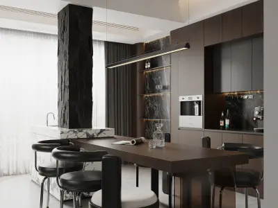 apartment interior scenes      3D model 6