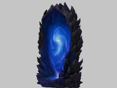 Blue Portal 3D Model Low-poly 3D model