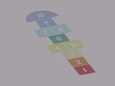 Hopscotch Low-poly 3D model