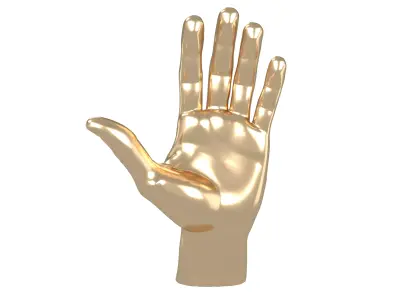 Hand Sculpture v1 001 Low-poly 3D model