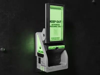 Sci Fi Scanner Display v4 Low-poly 3D model