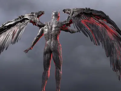 Fallen Angel Arch Dark Lord sculpture 2  3D model