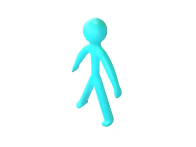 Stick Men v1 008 Low-poly 3D model