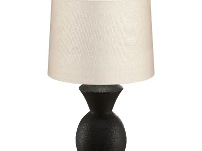 Black geometric lamp 3D model