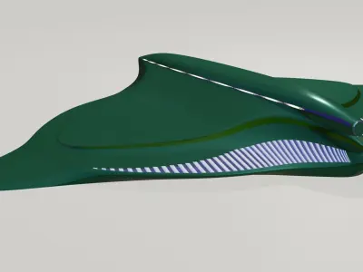 Sci Fi SpaceShip 3d Printable Model 3D print model