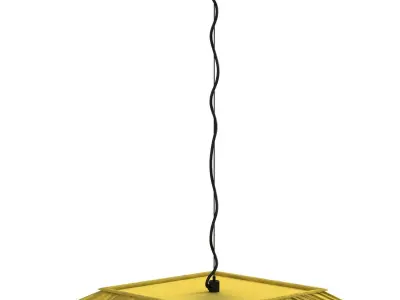 Ruemmler Pendant fixture Honey Silk 3D model