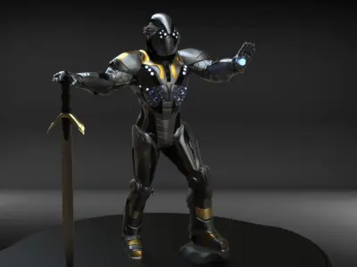 Scifi Robot Character 1 Sculpt Project 3D model