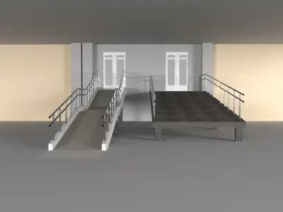 Ramp with railing  3D model