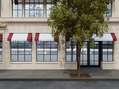 Classic Restaurant or Shop Building 3D model