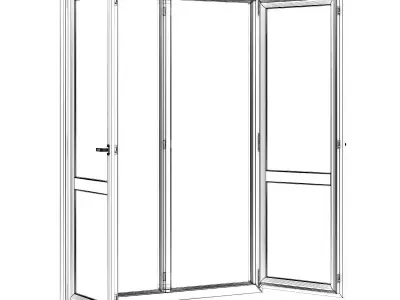 Wooden Window 1730mm x 2300mm 3D model